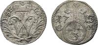 Sachsen-Eisenach 3 Pfennig Johann Wilhelm 1698-1729 -