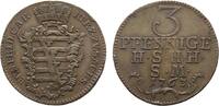 Sachsen-Hildburghausen Cu 3 Pfennig Ernst Friedrich Karl 1745-1780 -