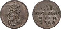 Mecklenburg-Schwerin 3 Pfennig Paul Friedrich 1837-1842 -