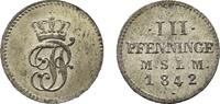 Mecklenburg-Schwerin 3 Pfennig Paul Friedrich 1837-1842 -