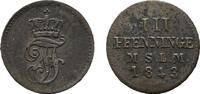 Mecklenburg-Schwerin 3 Pfennig Friedrich Franz II. 1842-1883 -