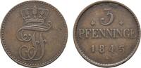 Mecklenburg-Schwerin Cu 3 Pfennig Friedrich Franz II. 1842-1883 -