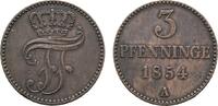 Mecklenburg-Schwerin Cu 3 Pfennig Friedrich Franz II. 1842-1883 -