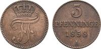 Mecklenburg-Schwerin Cu 3 Pfennig Friedrich Franz II. 1842-1883 -