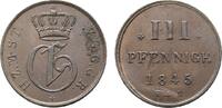 Mecklenburg-Strelitz Cu 3 Pfennig Georg 1816-1860 -