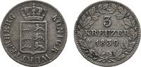 Württemberg 3 Kreuzer Wilhelm I. 1816-1864 -