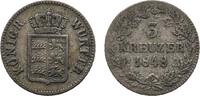 Württemberg 3 Kreuzer Wilhelm I. 1816-1864 -