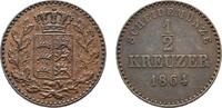 Württemberg Cu 1/2 Kreuzer Wilhelm I. 1816-1864 -