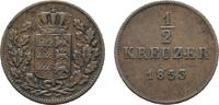 Württemberg Cu 1/2 Kreuzer Wilhelm I. 1816-1864 -