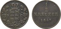 Württemberg Cu 1/2 Kreuzer Wilhelm I. 1816-1864 -