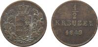 Württemberg Cu 1/2 Kreuzer Wilhelm I. 1816-1864 -