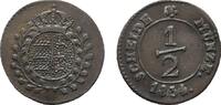 Württemberg 1/2 Kreuzer Wilhelm I. 1816-1864 -