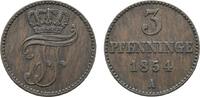 Mecklenburg-Schwerin Cu 3 Pfennig Friedrich Franz II. 1842-1883 -