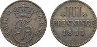 Mecklenburg-Strelitz Cu 3 Pfennig Georg 1816-1860 -