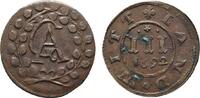 Mecklenburg-Güstrow Cu 3 Pfennig Gustav Adolf 1636-1695 -