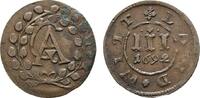 Mecklenburg-Güstrow Cu 3 Pfennig Gustav Adolf 1636-1695 -