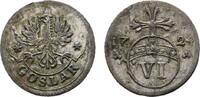 Goslar, Stadt 6 Pfennig 1724 Etwas rauher Schrötling, sehr schön 15,00 EUR  plus 5,00 EUR verzending