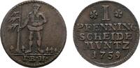 Braunschweig-Calenberg-Hannover Cu Pfennig Georg II. 1727-1760 -