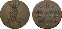 Braunschweig-Calenberg-Hannover Cu 2 Pfennig Georg III. 1760-1820 -