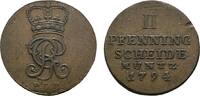 Braunschweig-Calenberg-Hannover Cu 2 Pfennig Georg III. 1760-1820 -