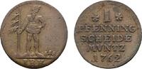 Braunschweig-Calenberg-Hannover Cu Pfennig Georg III. 1760-1820 -