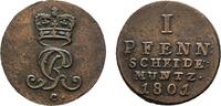 Braunschweig-Calenberg-Hannover Cu Pfennig Georg III. 1760-1820 -