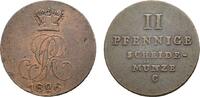 Braunschweig-Calenberg-Hannover Cu 2 Pfennig Georg IV. 1820-1830 -
