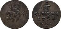 Brandenburg-Preußen Cu 1/4 Stüber Friedrich Wilhelm II. 1786-1797 -