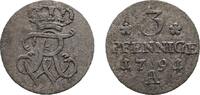 Brandenburg-Preußen 3 Pfennig Friedrich Wilhelm II. 1786-1797 -