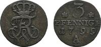Brandenburg-Preußen 3 Pfennig Friedrich Wilhelm III. 1797-1840 -