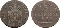 Brandenburg-Preußen Cu 3 Pfennig Friedrich Wilhelm III. 1797-1840 -