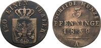 Brandenburg-Preußen Cu 3 Pfennig Friedrich Wilhelm III. 1797-1840 -
