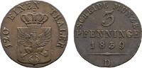 Brandenburg-Preußen Cu 3 Pfennig Friedrich Wilhelm III. 1797-1840 -