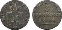 Brandenburg-Preußen Cu 3 Pfennig Friedrich Wilhelm III. 1797-1840 -