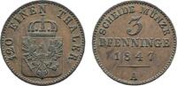 Brandenburg-Preußen Cu 3 Pfennig Friedrich Wilhelm IV. 1840-1861 -