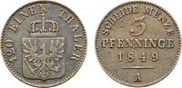 Brandenburg-Preußen Cu 3 Pfennig Friedrich Wilhelm IV. 1840-1861 -