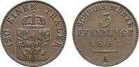Brandenburg-Preußen Cu 3 Pfennig Wilhelm I. 1861-1888 -