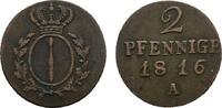 Brandenburg-Preußen Cu 2 Pfennig Friedrich Wilhelm III. 1797-1840 -