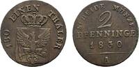 Brandenburg-Preußen Cu 2 Pfennig Friedrich Wilhelm III. 1797-1840 -