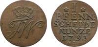 Brandenburg-Preußen Cu Pfennig Friedrich Wilhelm II. 1786-1797 -