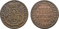 Münster, Bistum Cu 3 Pfennig Clemens August von Bayern 1719-1761 -