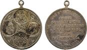 Württemberg Tragbare versilberte Messingmedaille Karl 1864-1891 -
