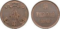 Finnland 5 Penniä Alexander II. von Rußland 1855-1881 -