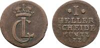 Hessen-Kassel Cu Heller Karl 1670-1730 -