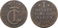 Hessen-Kassel Cu Heller Karl 1670-1730 -
