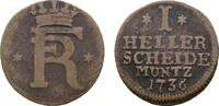 Hessen-Kassel Cu Heller Friedrich I. 1730-1751 -