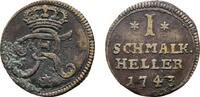 Hessen-Kassel Cu Schmalkaldischer Heller Friedrich I. 1730-1751 -