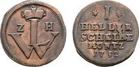 Hessen-Kassel Cu Heller Wilhelm VIII. 1751-1760 -
