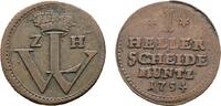 Hessen-Kassel Cu Heller Wilhelm VIII. 1751-1760 -