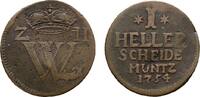 Hessen-Kassel Cu Heller Wilhelm VIII. 1751-1760 -